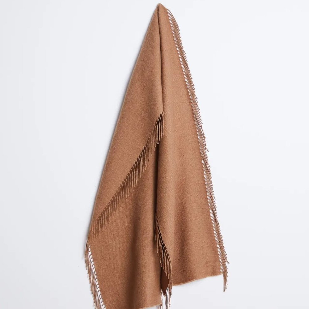 Universal Standard Camel Alpaca Scarf NWT